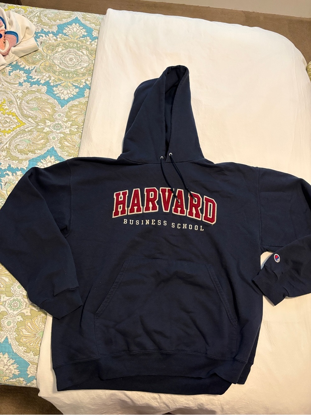 Champion Navy Harvard Business School Pullover Hoodie